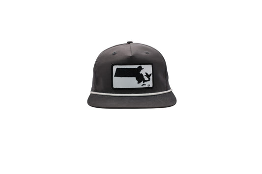 5 Panel Rope Hat with patch (Gray)
